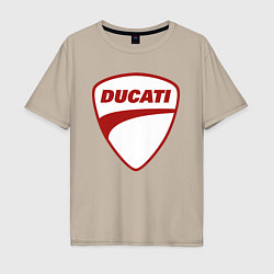 Мужская футболка оверсайз Ducati Logo Дукати Лого Z