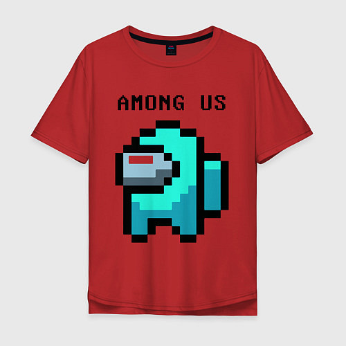 Мужская футболка оверсайз AMONG US - PIXEL / Красный – фото 1