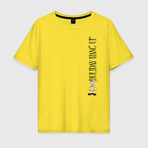 Мужская футболка оверсайз Holiday hang up / Желтый – фото 1