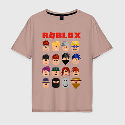 Футболка оверсайз мужская ROBLOX, цвет: пыльно-розовый