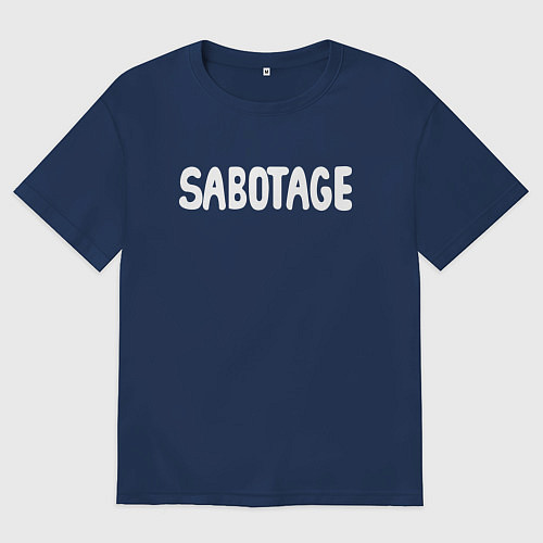 Мужская футболка оверсайз AMONG US / Тёмно-синий – фото 1