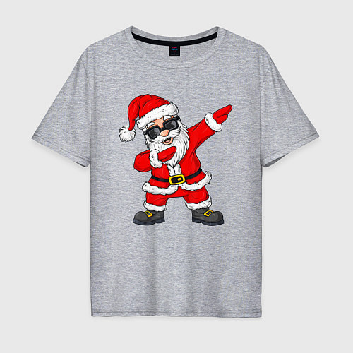 Мужская футболка оверсайз Dabing Santa / Меланж – фото 1