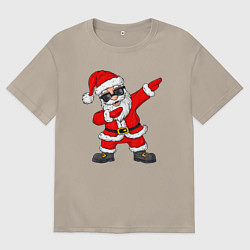 Футболка оверсайз мужская Dabing Santa, цвет: миндальный