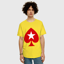 Футболка оверсайз мужская Покер Пики Poker Stars, цвет: желтый — фото 2