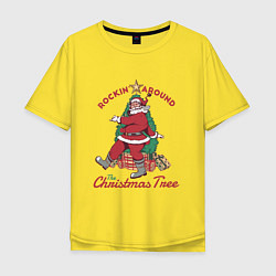 Мужская футболка оверсайз Rockin Santa