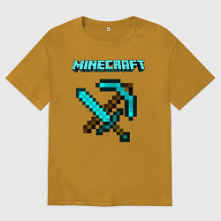 Футболка оверсайз мужская Minecraft, цвет: горчичный