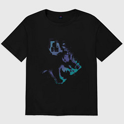 Футболка оверсайз мужская NEON DOG, цвет: черный