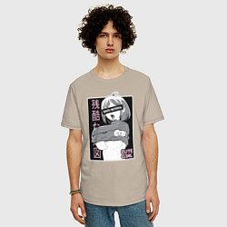 Футболка оверсайз мужская Cute girl, цвет: миндальный — фото 2