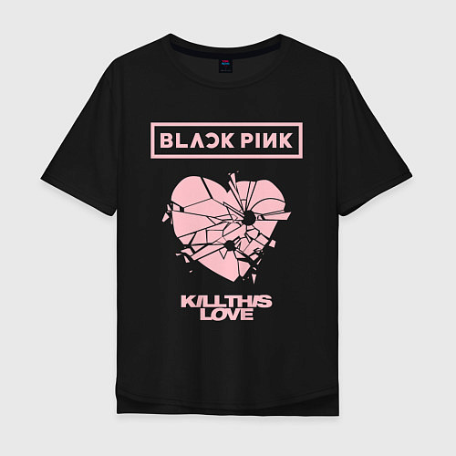 Мужская футболка оверсайз BLACKPINK / Черный – фото 1