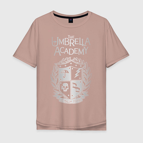 Мужская футболка оверсайз Академия Амбрелла / Пыльно-розовый – фото 1