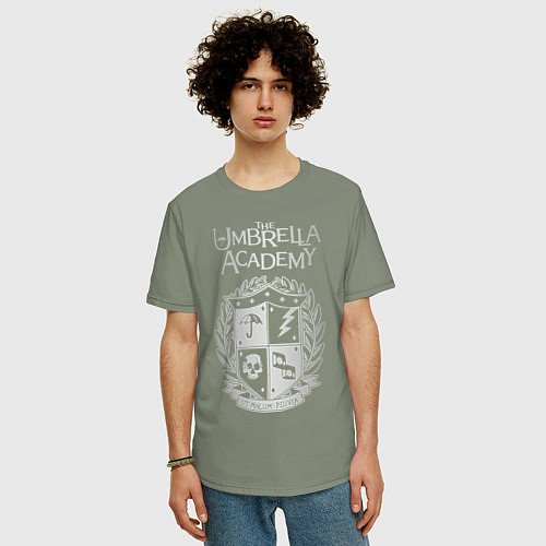 Мужская футболка оверсайз Академия Амбрелла / Авокадо – фото 3