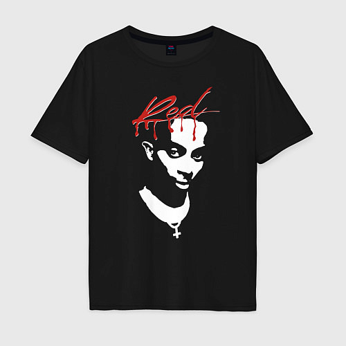 Мужская футболка оверсайз Playboi Carti Whole Lotta Red / Черный – фото 1