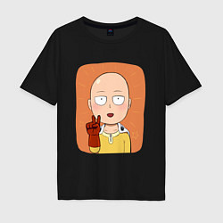 Мужская футболка оверсайз Сайтама One Punch Man