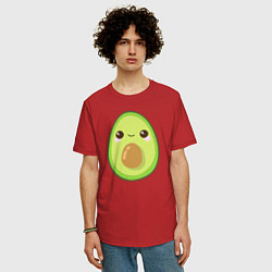 Футболка оверсайз мужская Avocado, цвет: красный — фото 2