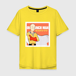 Мужская футболка оверсайз Сайтама One Punch Man