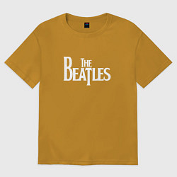 Футболка оверсайз мужская The Beatles, цвет: горчичный