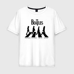 Футболка оверсайз мужская The Beatles, цвет: белый