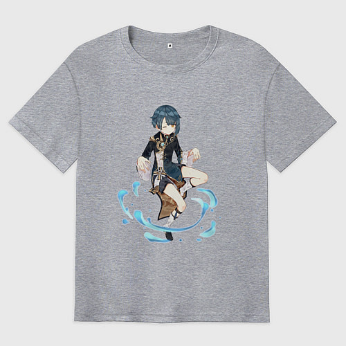 Мужская футболка оверсайз Син Цю, / Меланж – фото 1