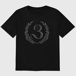 Футболка оверсайз мужская Монограмма с буквой З, цвет: черный