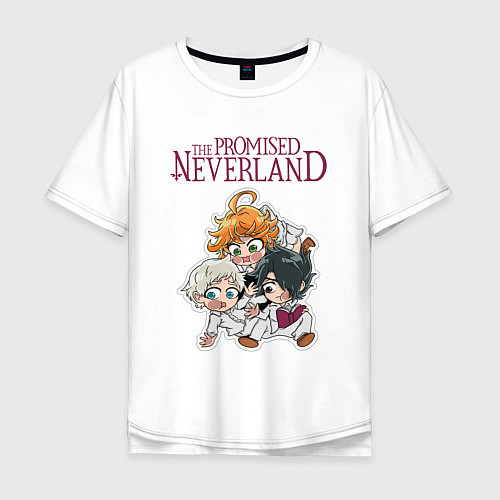 Мужская футболка оверсайз The Promised Neverland Z / Белый – фото 1