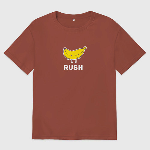 Мужская футболка оверсайз RUSH BANANA / Кирпичный – фото 1