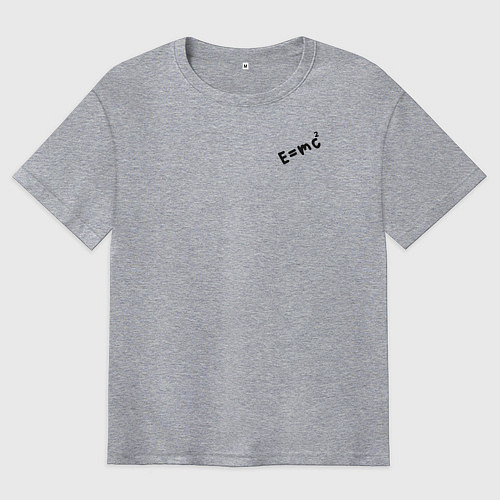 Мужская футболка оверсайз Dr Stone Emc2 / Меланж – фото 1