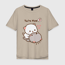Мужская футболка оверсайз Влюблённые котята