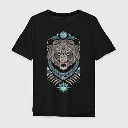 Мужская футболка оверсайз Медведь
