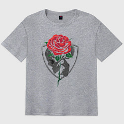 Мужская футболка оверсайз Skull&Rose