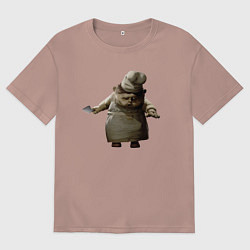 Футболка оверсайз мужская Little Nightmares 2, цвет: пыльно-розовый