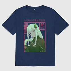 Футболка оверсайз мужская Re:Zero Ehidna, цвет: тёмно-синий