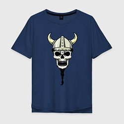 Футболка оверсайз мужская Skull Hell, цвет: тёмно-синий
