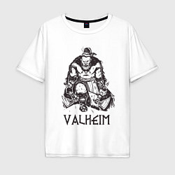 Мужская футболка оверсайз Valheim Викинг Берсерк
