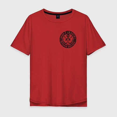 Мужская футболка оверсайз Sons of Anarchy / Красный – фото 1