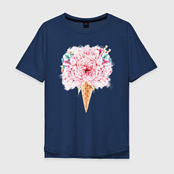 Мужская футболка оверсайз Flowers ice cream