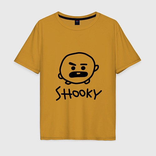 Мужская футболка оверсайз SHOOKY BTS / Горчичный – фото 1