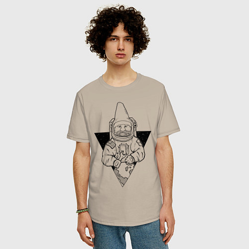 Мужская футболка оверсайз Gnome Chompski Astronaut / Миндальный – фото 3
