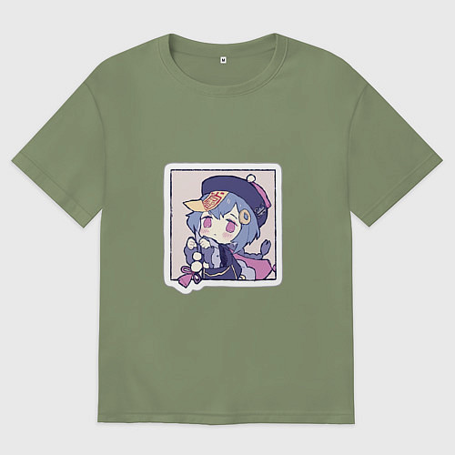 Мужская футболка оверсайз Ци Ци / Авокадо – фото 1