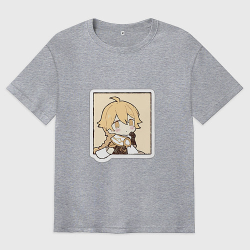 Мужская футболка оверсайз Путешественник / Меланж – фото 1