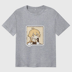 Футболка оверсайз мужская Путешественник, цвет: меланж