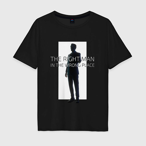 Мужская футболка оверсайз The right man / Черный – фото 1