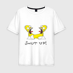 Мужская футболка оверсайз Shut up!