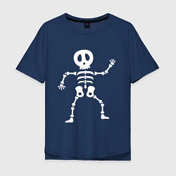 Мужская футболка оверсайз Мультяшный скелет