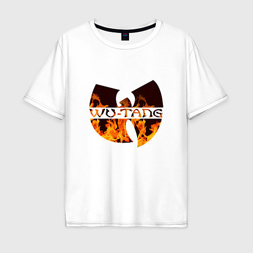 Мужская футболка оверсайз Wu-Tang Fire / Белый – фото 1