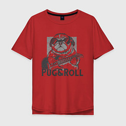 Мужская футболка оверсайз Pug & Roll
