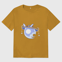 Футболка оверсайз мужская Дух Скарамучча, цвет: горчичный