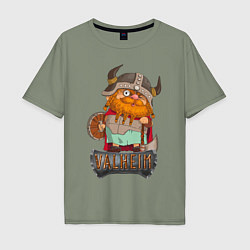 Футболка оверсайз мужская Valheim, цвет: авокадо