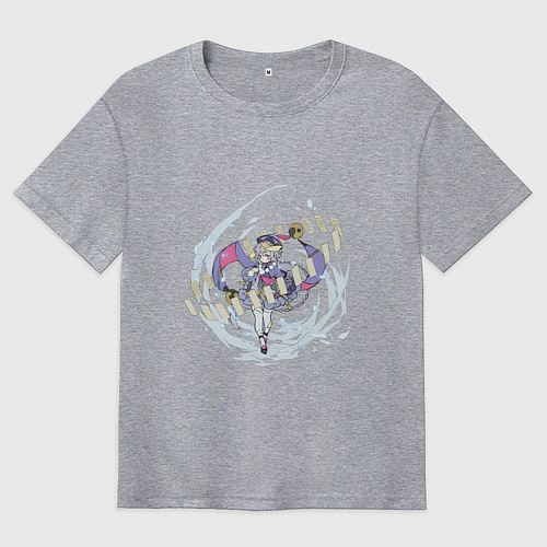 Мужская футболка оверсайз Ци Ци / Меланж – фото 1