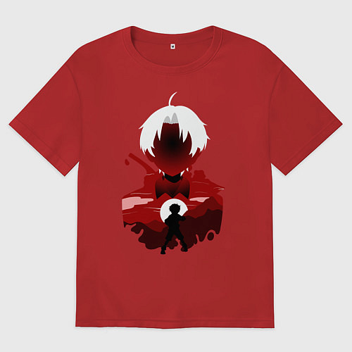 Мужская футболка оверсайз Руди Грейрат / Красный – фото 1