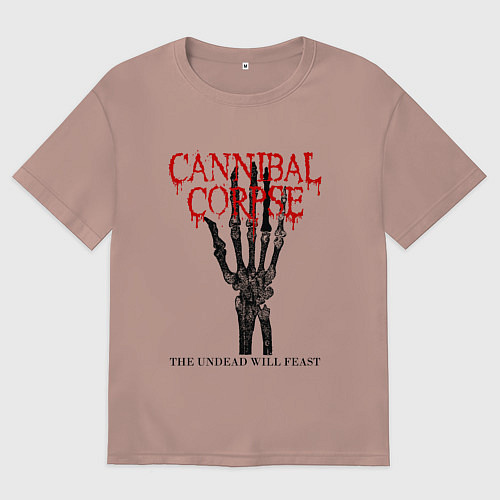 Мужская футболка оверсайз Cannibal Corpse Труп Каннибала Z / Пыльно-розовый – фото 1